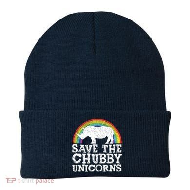 SAVE THE CHUBBY UNICORNS Gift Rhino Conservation Rainbow Beanie