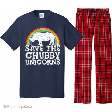 SAVE THE CHUBBY UNICORNS Gift Rhino Conservation Rainbow Pajama Set