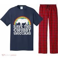 SAVE THE CHUBBY UNICORNS Gift Rhino Conservation Rainbow Pajama Set thumb 0