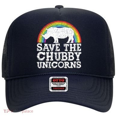 SAVE THE CHUBBY UNICORNS Gift Rhino Conservation Rainbow Hat