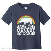 SAVE THE CHUBBY UNICORNS Gift Rhino Conservation Rainbow Toddler T-Shirt thumb 0