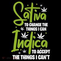 Sativa To Change The Things I Can Indica Cannabis Weed Leaf Women's Hoodie thumb 2
