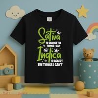 Sativa To Change The Things I Can Indica Cannabis Weed Leaf Toddler T-Shirt thumb 3