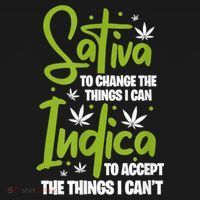 Sativa To Change The Things I Can Indica Cannabis Weed Leaf Visor thumb 3