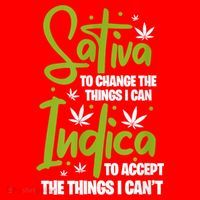 Sativa To Change The Things I Can Indica Cannabis Weed Leaf Santa Hat thumb 1