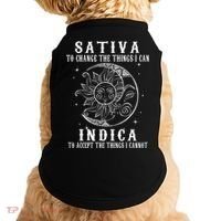 Sativa To Change The Things I Can Indica Cannabis Weed Doggie Tank thumb 0