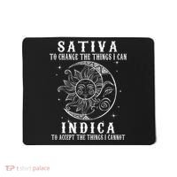 Sativa To Change The Things I Can Indica Cannabis Weed Mousepad thumb 0
