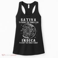 Sativa To Change The Things I Can Indica Cannabis Weed Women's Tank Top thumb 0
