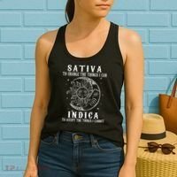 Sativa To Change The Things I Can Indica Cannabis Weed Women's Tank Top thumb 2