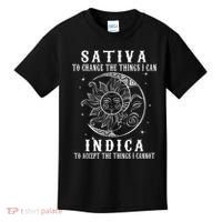 Sativa To Change The Things I Can Indica Cannabis Weed Kids T-Shirt thumb 0