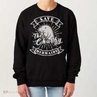 Save The Chubby Manatee Funny Sea Cow Gift Mermaid Women's Sweatshirt thumb 0