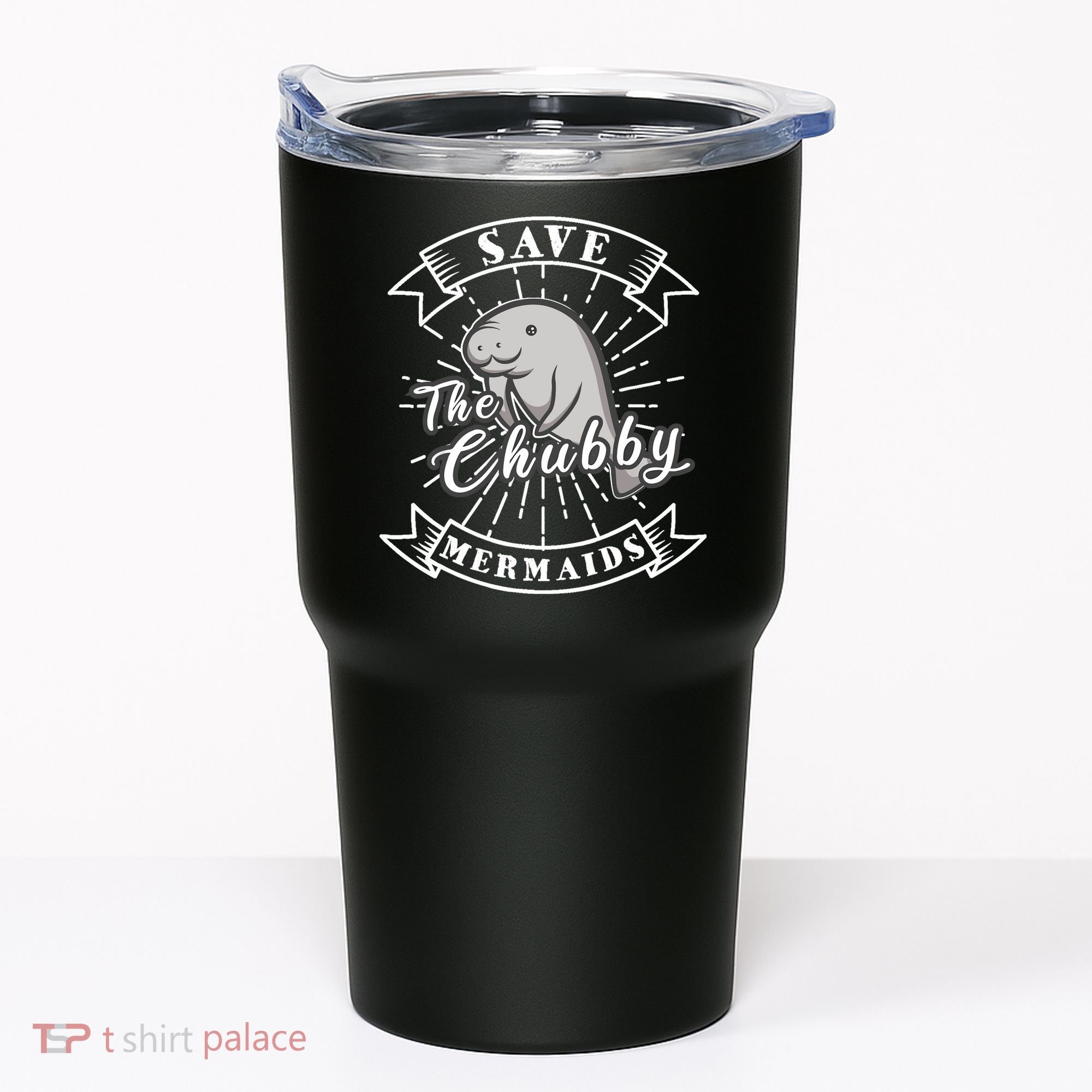 Save The Chubby Manatee Funny Sea Cow Gift Mermaid Tumbler