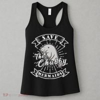 Save The Chubby Manatee Funny Sea Cow Gift Mermaid Women's Tank Top thumb 3