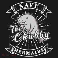 Save The Chubby Manatee Funny Sea Cow Gift Mermaid Women's Tank Top thumb 5