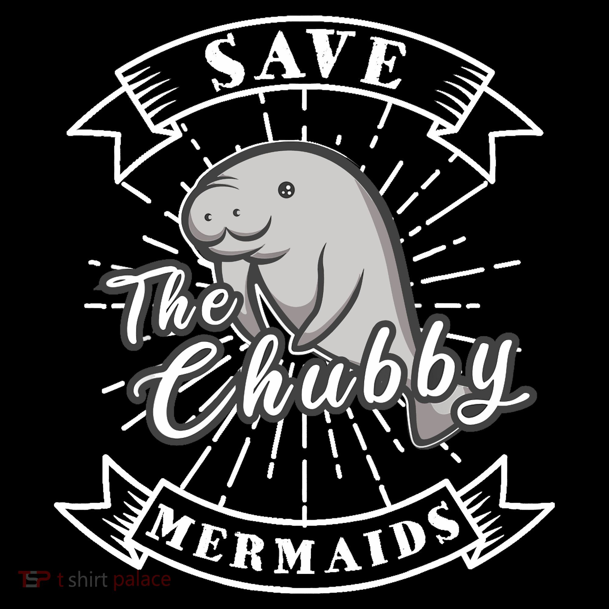 Save The Chubby Manatee Funny Sea Cow Gift Mermaid Women's Tank Top