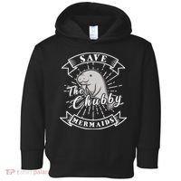 Save The Chubby Manatee Funny Sea Cow Gift Mermaid Toddler Hoodie thumb 0