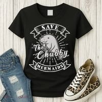 Save The Chubby Manatee Funny Sea Cow Gift Mermaid Women's T-Shirt thumb 3