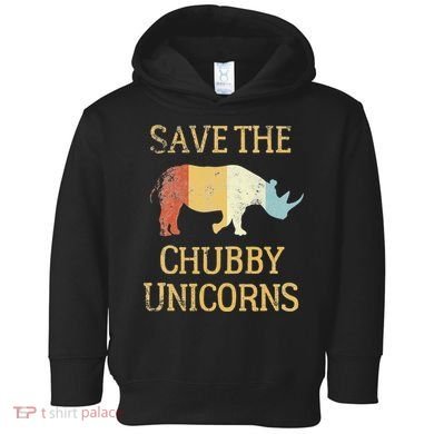 Save The Chubby Unicorns Retro Vintage Colors Toddler Hoodie