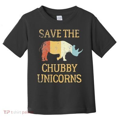 Save The Chubby Unicorns Retro Vintage Colors Toddler T-Shirt