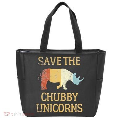 Save The Chubby Unicorns Retro Vintage Colors Tote Bag