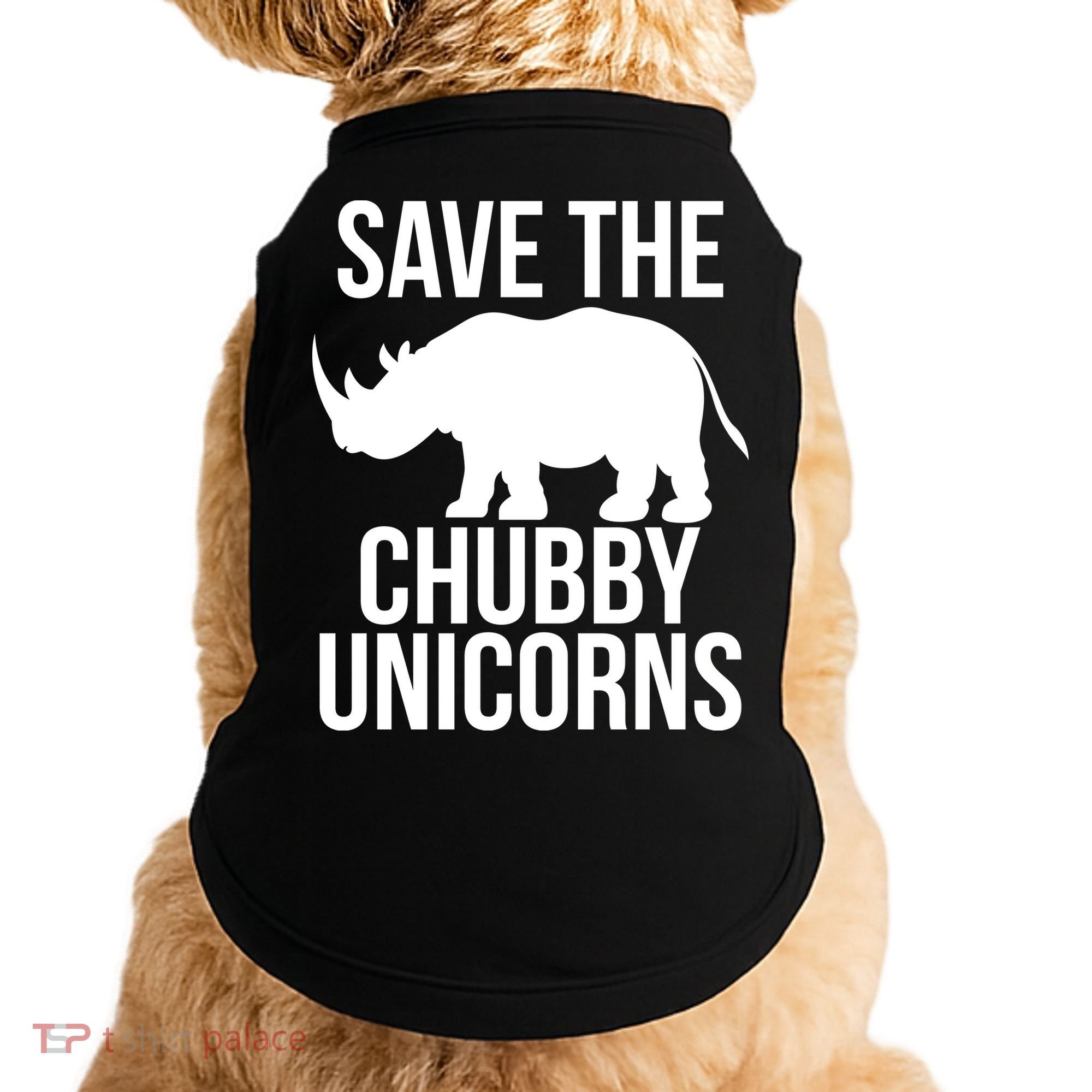 Save The Chubby Unicorn Funny Doggie Tank