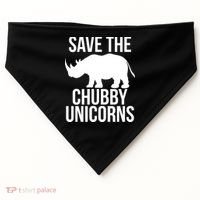 Save The Chubby Unicorn Funny USA-Made Doggie Bandana thumb 0