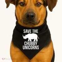 Save The Chubby Unicorn Funny USA-Made Doggie Bandana thumb 1