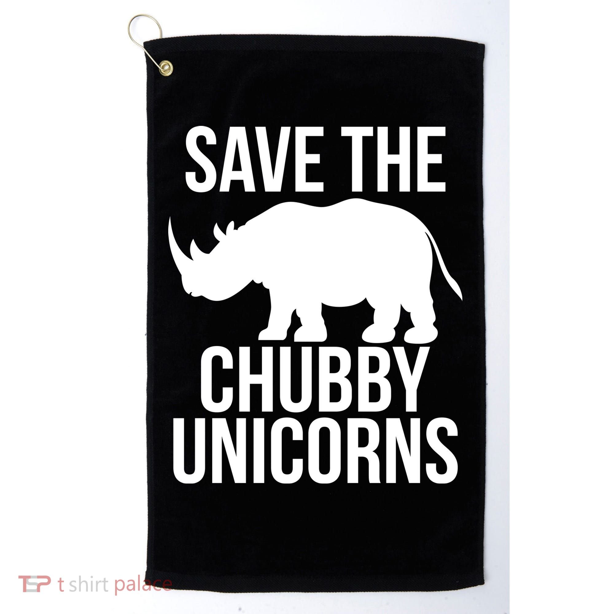 Save The Chubby Unicorn Funny Golf Towel
