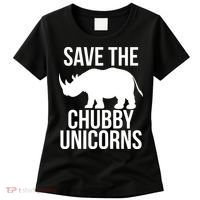 Save The Chubby Unicorn Funny Women's T-Shirt thumb 0