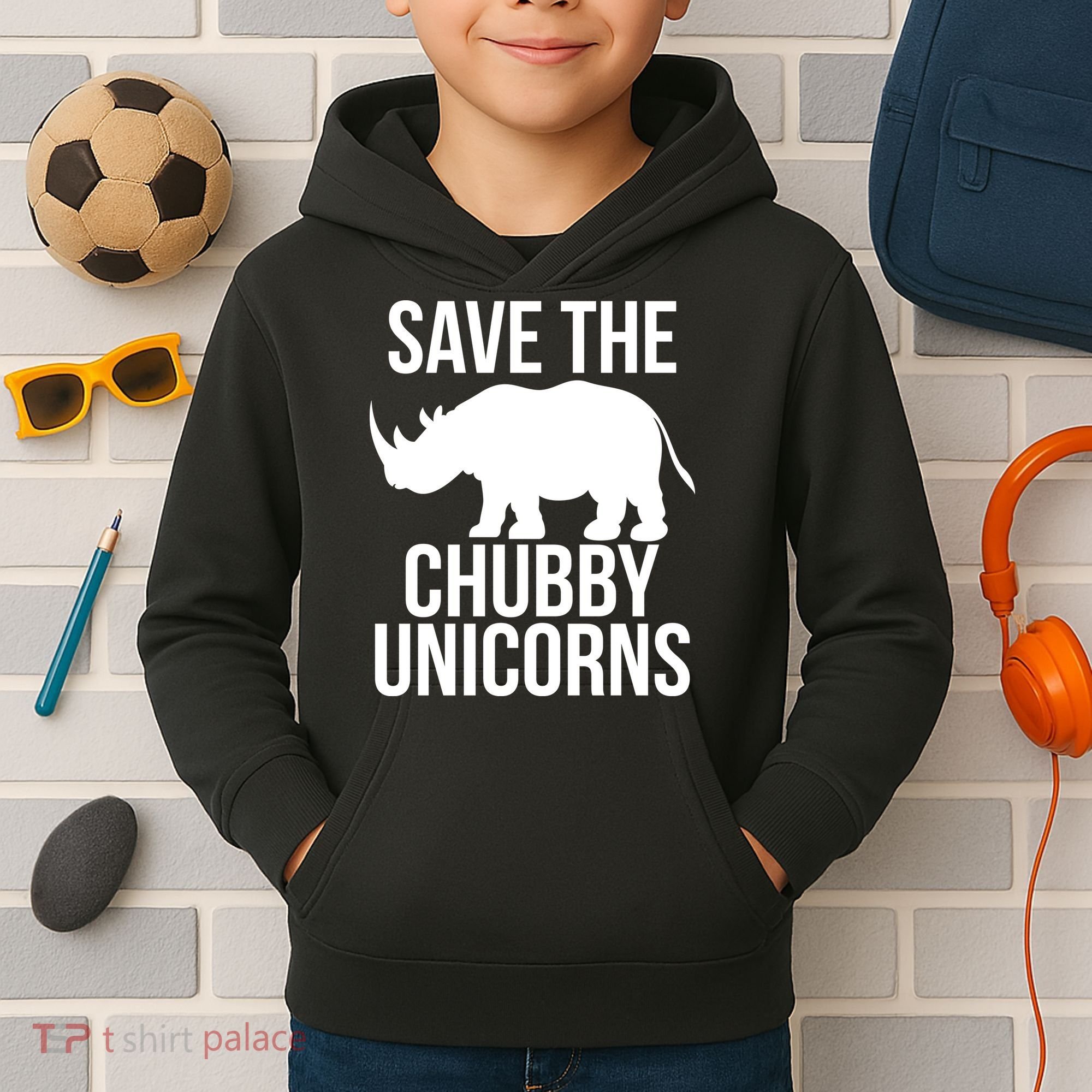 Save The Chubby Unicorn Funny Kids Hoodie