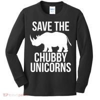 Save The Chubby Unicorn Funny Kids Long Sleeve Shirt thumb 0
