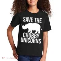 Save The Chubby Unicorn Funny Kids T-Shirt thumb 2