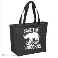 Save The Chubby Unicorn Funny Tote Bag thumb 2