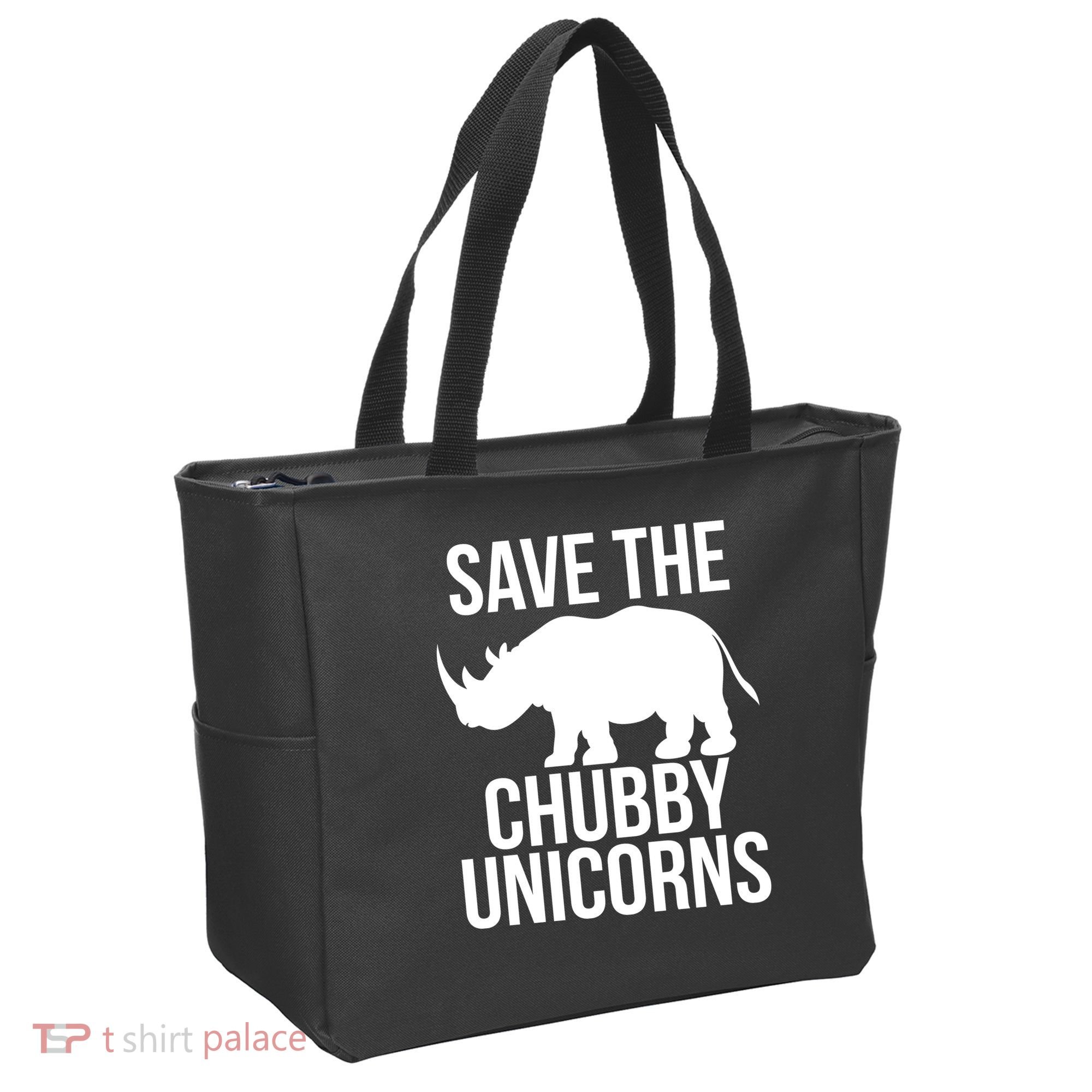 Save The Chubby Unicorn Funny Tote Bag