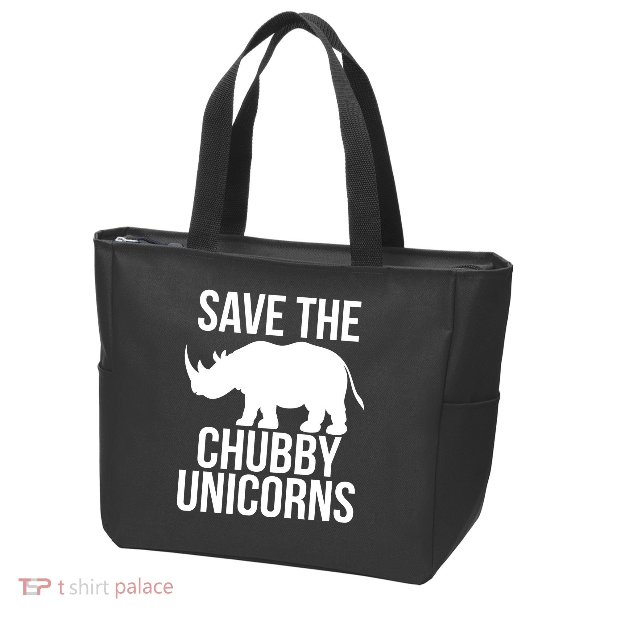 Save The Chubby Unicorn Funny Tote Bag