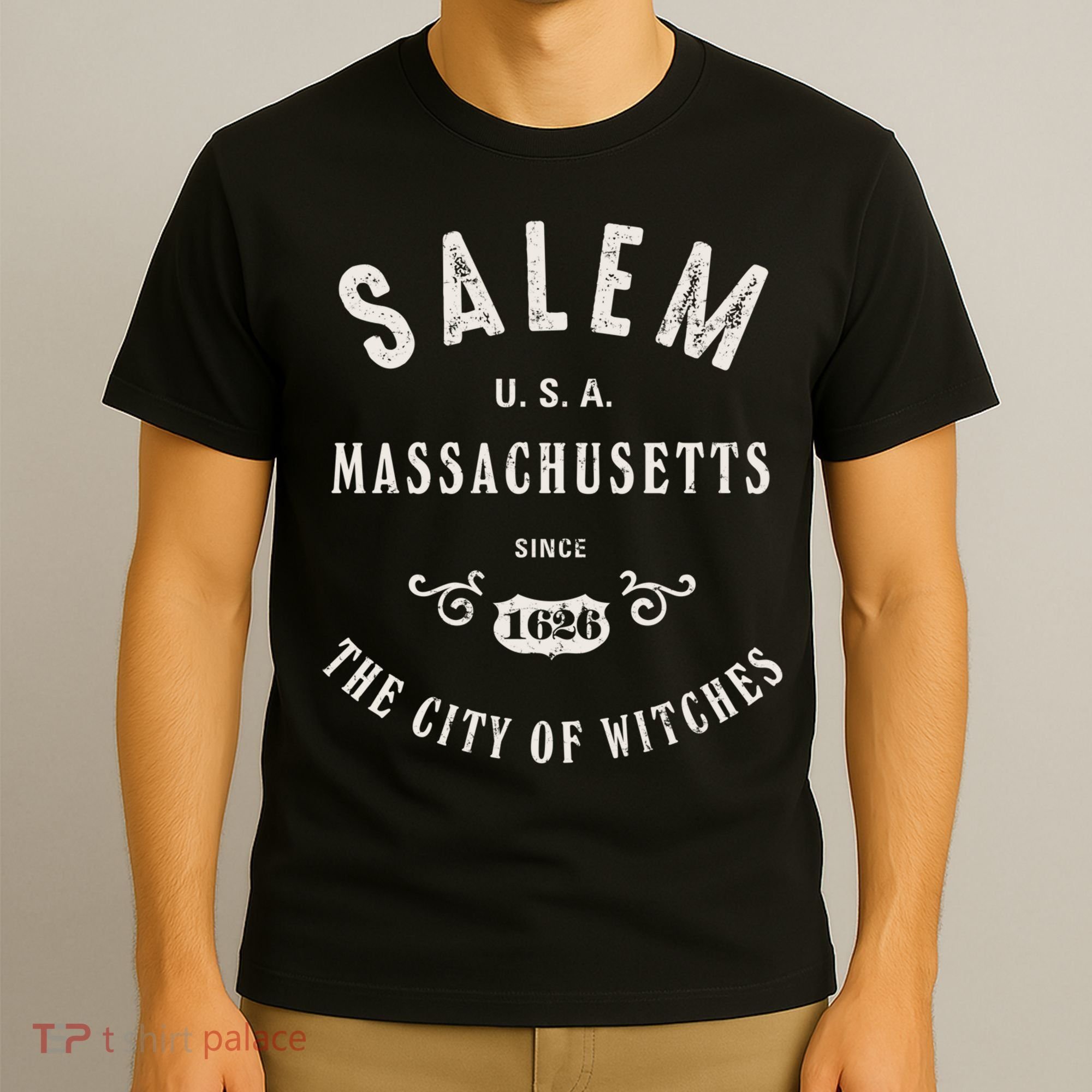 Salem The City Of Witches Massachusetts Vintage T-Shirt