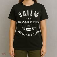 Salem The City Of Witches Massachusetts Vintage T-Shirt thumb 4