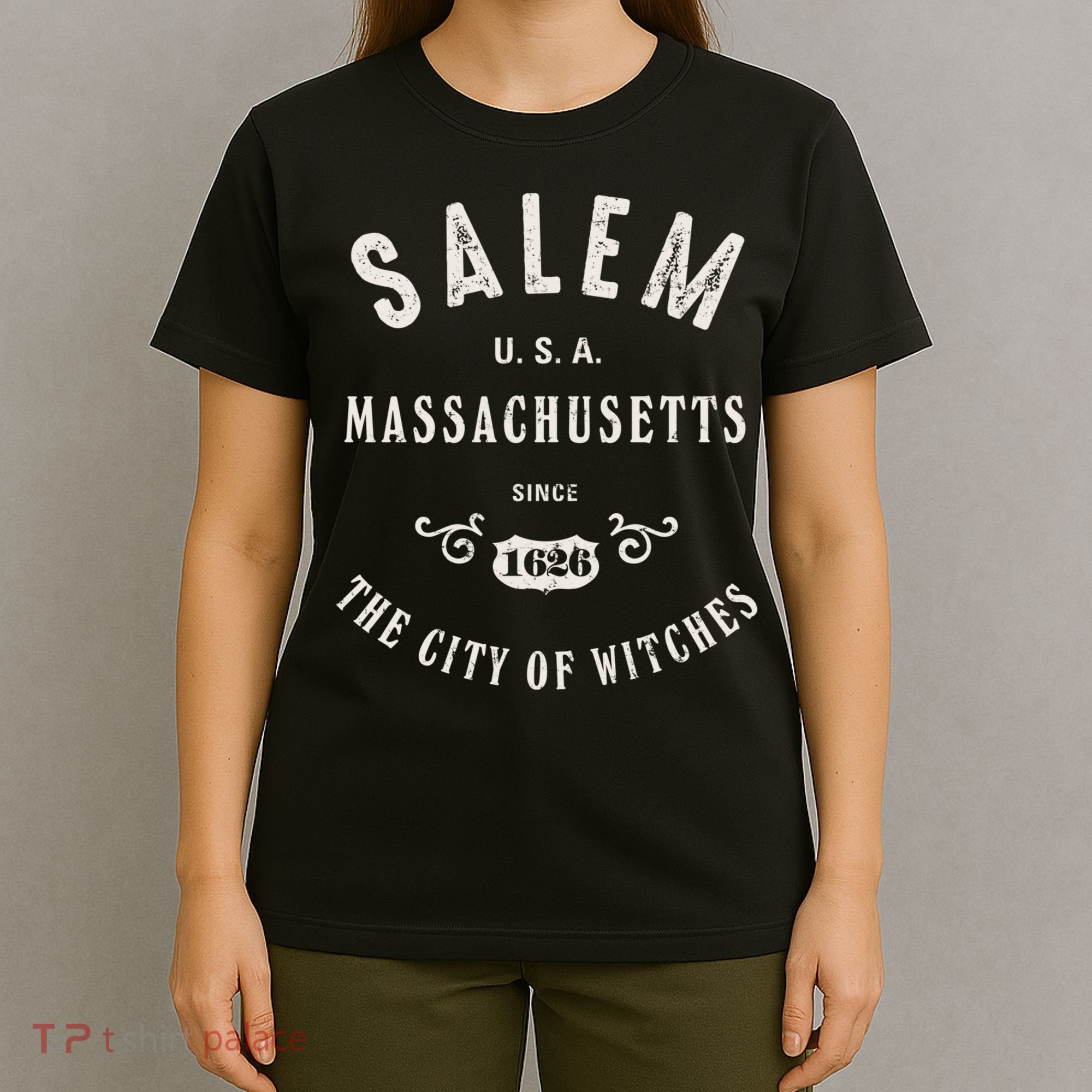 Salem The City Of Witches Massachusetts Vintage T-Shirt