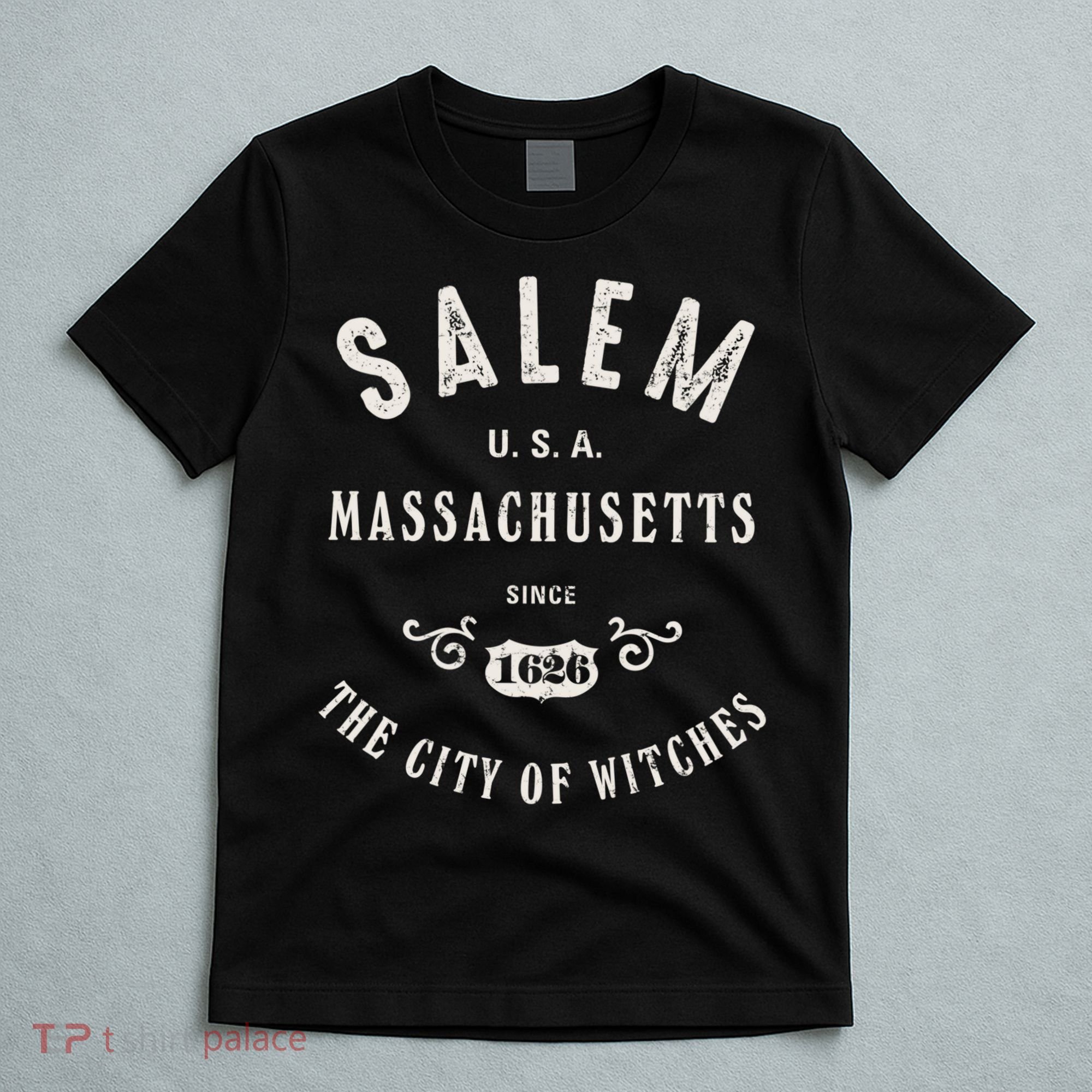 Salem The City Of Witches Massachusetts Vintage T-Shirt