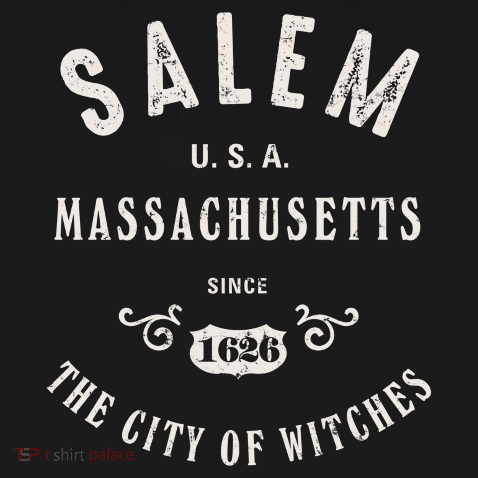 Salem The City Of Witches Massachusetts Vintage T-Shirt