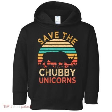 Save The Chubby Unicorns Rhino Vintage Toddler Hoodie