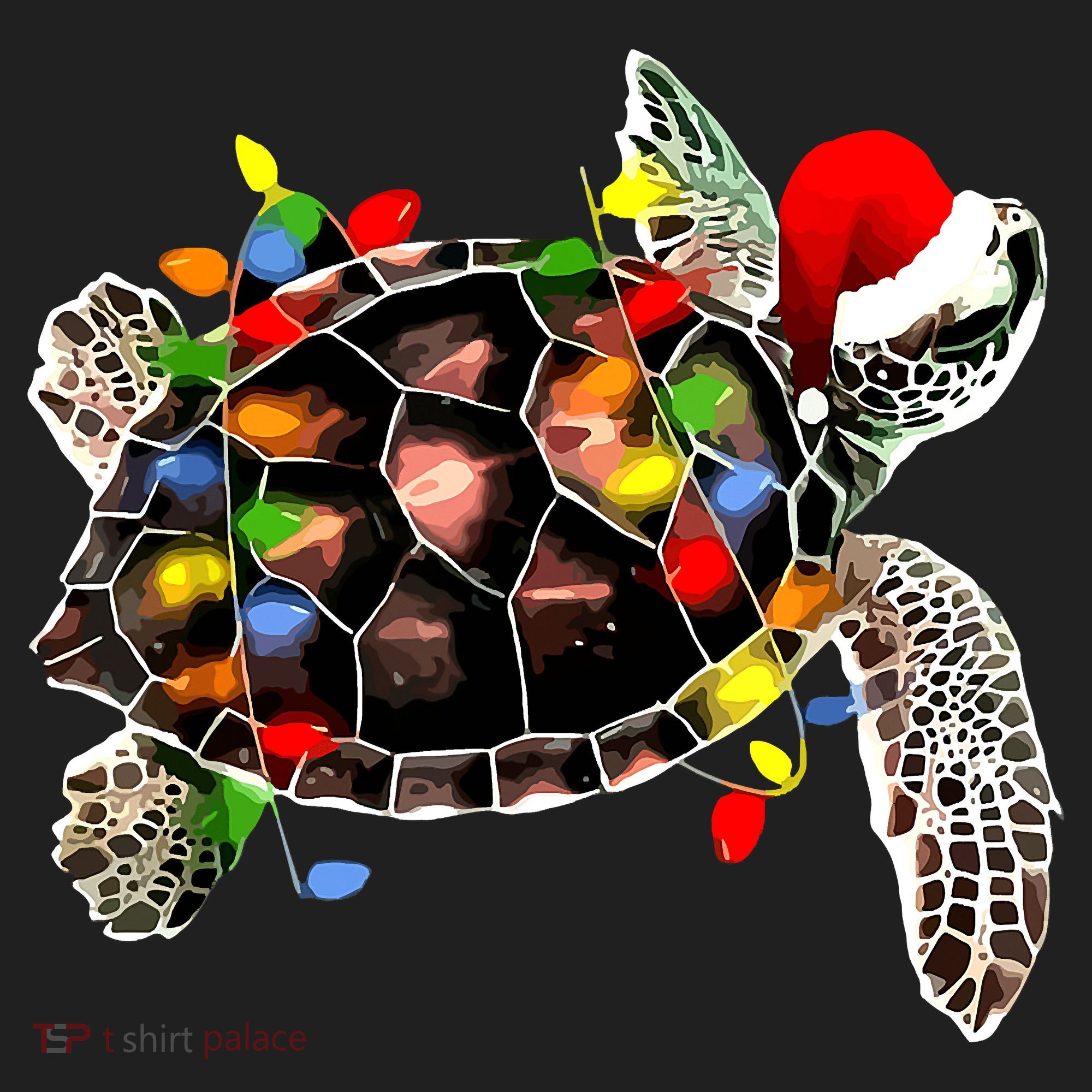 Sea Turtle Christmas Lights Funny Santa Hat Merry Christmas Beanie