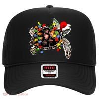 Sea Turtle Christmas Lights Funny Santa Hat Merry Christmas Hat thumb 0