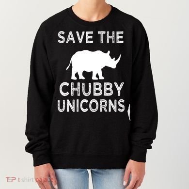 Save The Chubby Unicorns Rhino Funny Cute Gift Women's Sweatshirt