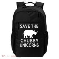 Save The Chubby Unicorns Rhino Funny Cute Gift Backpack thumb 0