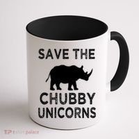 Save The Chubby Unicorns Rhino Funny Cute Gift Coffee Mug thumb 1