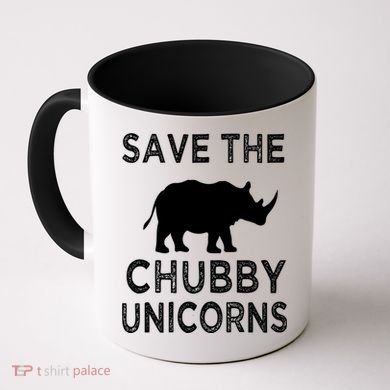 Save The Chubby Unicorns Rhino Funny Cute Gift Coffee Mug