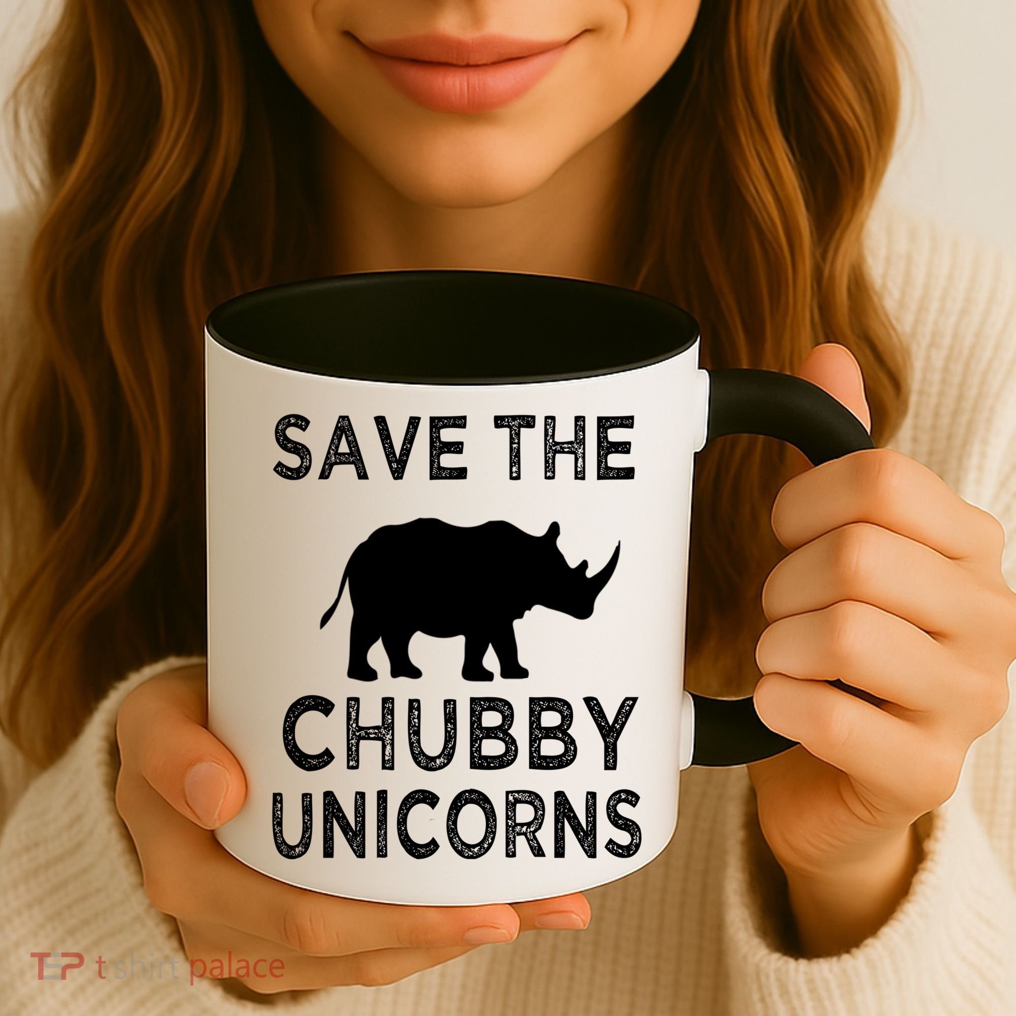 Save The Chubby Unicorns Rhino Funny Cute Gift Coffee Mug