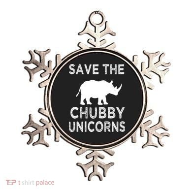 Save The Chubby Unicorns Rhino Funny Cute Gift Ornament