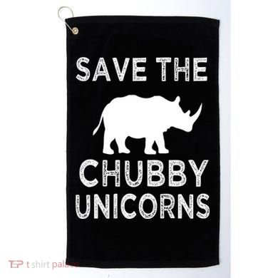 Save The Chubby Unicorns Rhino Funny Cute Gift Golf Towel